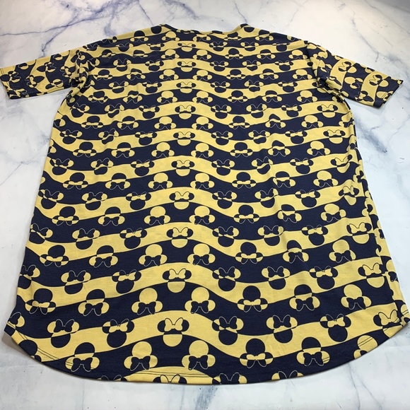 Lularoe Disney Minnie Mouse Blue Yellow Irma Tunic - Picture 4 of 8